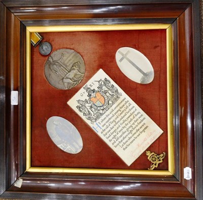 Lot 5A - A British War Medal and Memorial Plaque, awarded to 35254 GNR.H.ASTON. R.A. (HAROLD ASTON), mounted