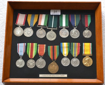 Lot 31 - A Collection of Fourteen Independence and Similar Medals comprising Guyana, Fiji, Papua New Guinea