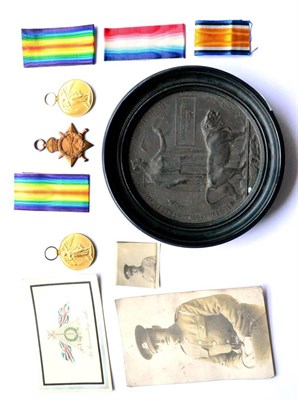 Lot 55 - First World War, Victory Medal and Framed Death Plaque to 9771 Pte. Ernest Reuben Taylor,...