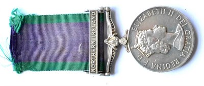 Lot 63 - A Queen Elizabeth II General Service Medal, to 24159565, Pte. L. McFarlane, WFR, with Northern...