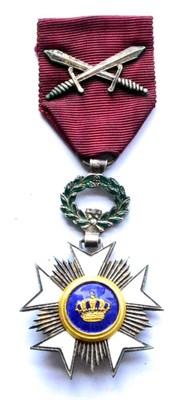 Lot 68 - Belgium, Order of the Crown Knight, with cross swords to ribbon