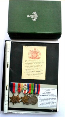 Lot 72 - A Second World War Group of Five Medals, posthumously to 4459829, Pte. Frank Douglas Thorburn, 6th.