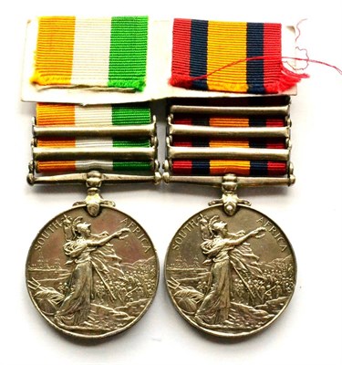 Lot 85 - A Group of Two Boer War Campaign Medals, to 1200 Pte. W. Butt, K.R.R.C., comprising Queen's...