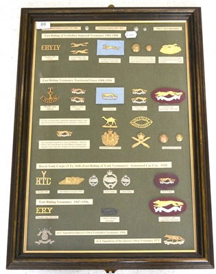 Lot 89 - A Collection of Thirty-Five Brass and White Metal Military Badges, buttons, shoulder titles and...