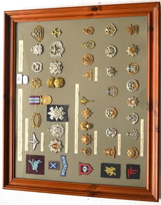 Lot 93 - A Collection of Thirty-Seven Brass and White Metal Military Badges, pertaining to British...