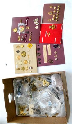 Lot 99 - A Collection of Military Badges, Insignia, Buttons and Similar, 19th century and later, mainly...