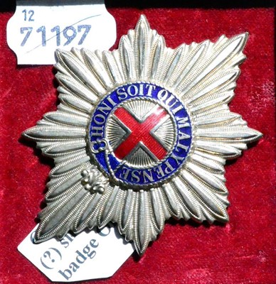 Lot 106 - Coldstream Guards, a Silver-Plated and Enamel Warrant Officer's Pugaree Badge