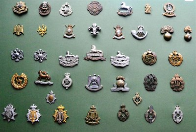 Lot 112 - A Collection of Thirty-Eight Various Military and Other Cap Badges, including The East...