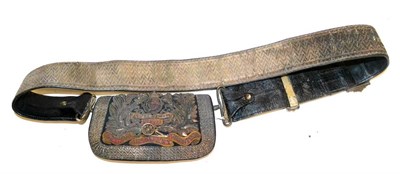 Lot 136 - A Victorian Officer's Pouch and Crossbelt to the East Yorkshire Artillery Volunteers, the felt...