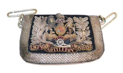 Lot 141 - A Victorian Officer's Full Dress Flap Pouch, to the East Yorkshire Artillery Volunteers, the...