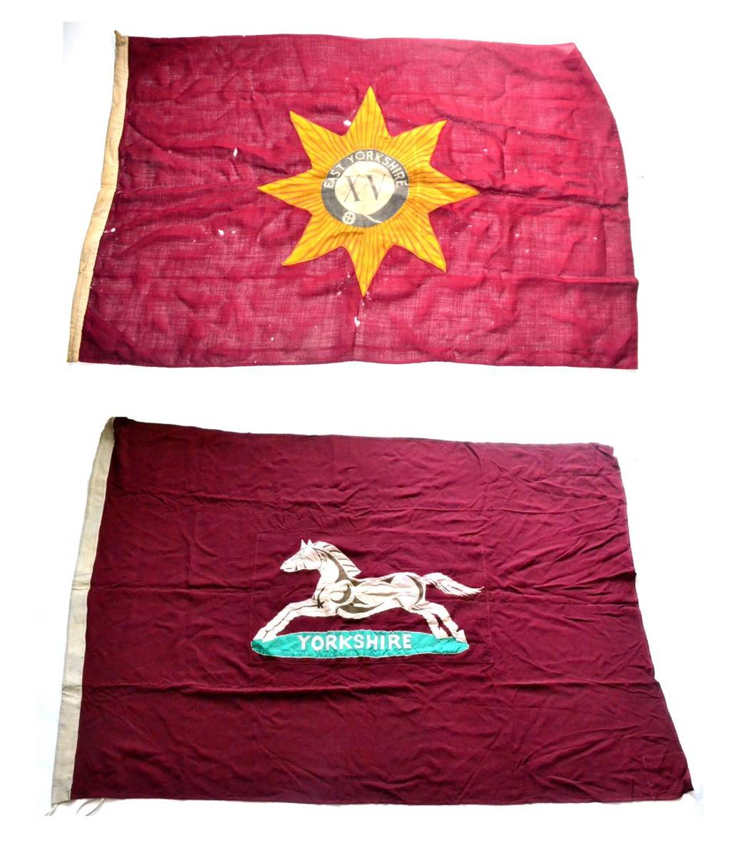 Lot 161 Two Regimental Flags, Yorkshire and East