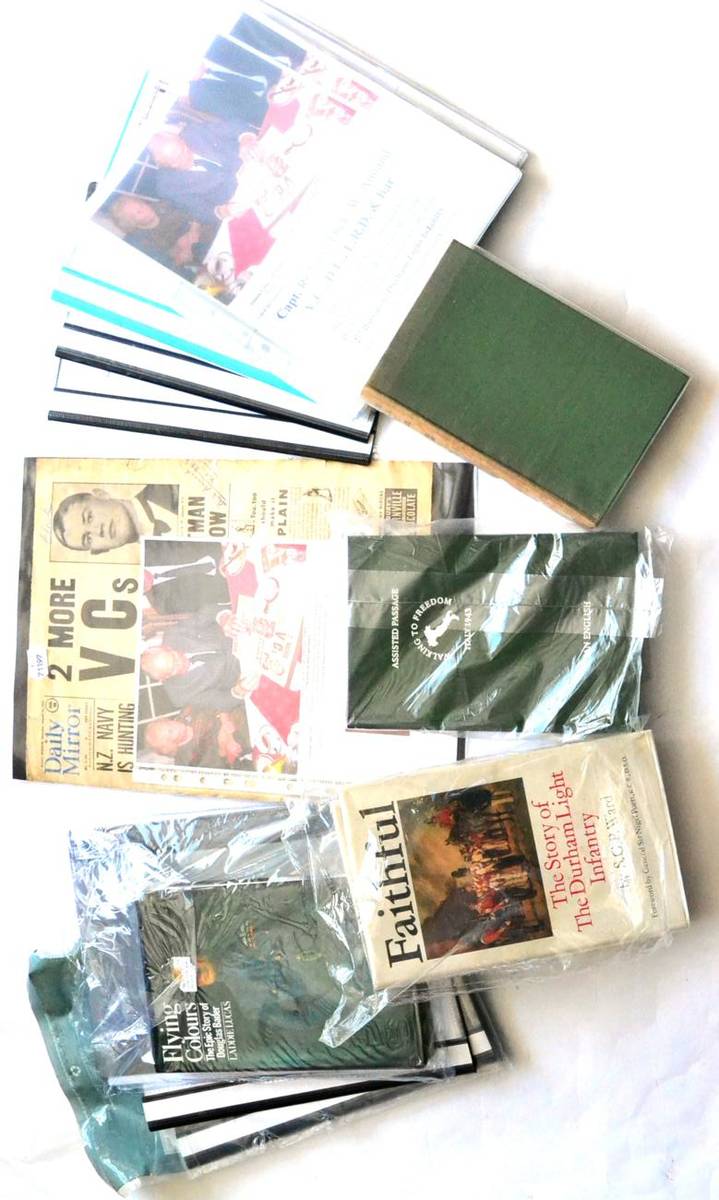 Lot 172 - A Collection of Military Literature and Research Ephemera, with autographs of military and...