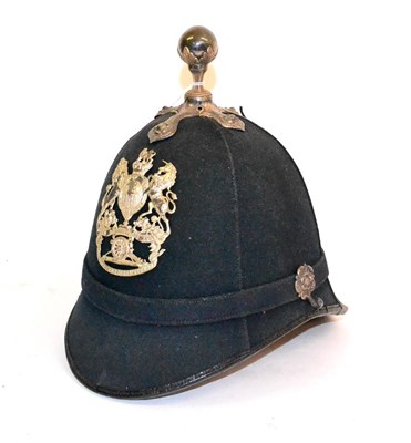 Lot 191 - Royal Artillery, an 1878 Pattern Blue Cloth Covered Helmet, complete with silvered brass...