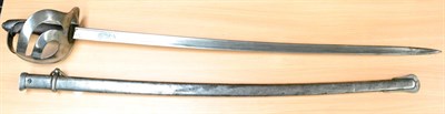 Lot 236 - An Italian Model 1871/1909 Trooper's Sword, with 83cm plain pipe-back steel blade, pierced...