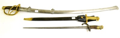 Lot 259 - A Late 19th Century French Epee Bayonet, the back dated Juin 1878 (scabbard lacking); another...