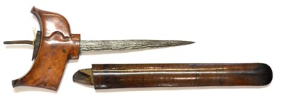 Lot 279 - A 19th Century Malayan Kris, with 27cm straight double edge pamor steel hilt, the gilt metal mendak