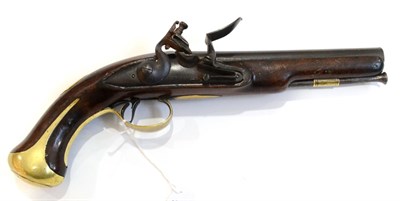 Lot 334 - A Mid-18th Century 20 Bore Flintlock Coachman's/Travelling Pistol by Twigg, London, the 18cm...