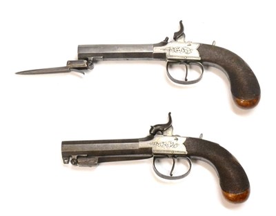 Lot 338 - A Pair of 19th Century Percussion Cap Overcoat Pistols, by Henry Probin, each with an 8.8cm...