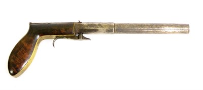 Lot 342 - A 19th Century Under Hammer Percussion Cap Pistol, with 20.2cm part octagonal barrel,...