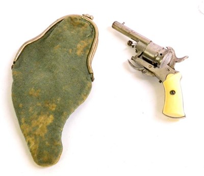 Lot 346 - A 19th Century Lady's Five Shot 5mm Pinfire Purse Revolver, the plated mechanism stamped Liege...