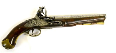 Lot 352 - A Late 18th Century Light Dragoon Type Military Flintlock Pistol, by D. Egg, the 23cm barrel...