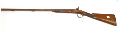 Lot 366 - A 19th century 20 bore Double Barrel Percussion Shotgun, by Henry Nock, barrel length 78.5cm,...