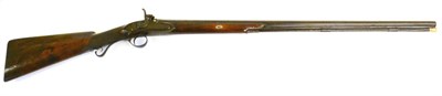 Lot 371 - A Mid-19th Century Percussion Sporting Gun, the barrel, length 81.5cm, engraved to the breech...