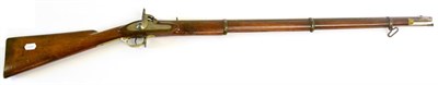 Lot 372 - An Indian Replica Tower Percussion Musket, the barrel, length 97cm, with triple bands, stamped...