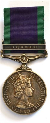 Lot 13 - A QE II General Service Medal, with Borneo clasp, to 4157141 Cpl. E. Mitchell, R.A.F.