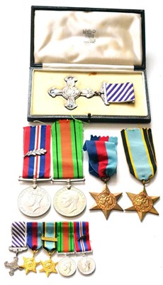 Lot 19 - A Second World War Distinguished Flying Cross Group of Five, to Squadron Leader B.D. Barker,...