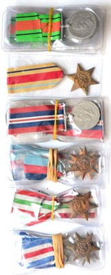 Lot 22 - A Collection of Eighteen Second World War Medals, comprising three 1939-45 Stars; one Africa...