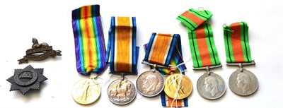 Lot 23 - A First/Second World War Family Group of Medals, comprising:- two British War Medals and...