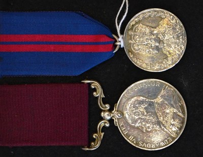 Lot 33 - A Pair of Medals, comprising Edward VII Army Long Service and Good Conduct and Coronation 1911,...