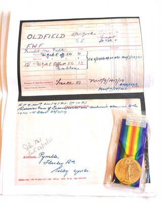 Lot 37 - A First World War Victory Medal, to Lt. Col. F.W.F. Oldfield, West Yorkshire Regiment and Royal...