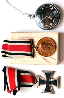 Lot 38 - A Second World War German Iron Cross; a Special Constabulary Long Service and Good Conduct...