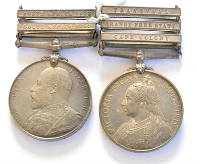 Lot 42 - A Queen's South Africa Medal, 1899, with three clasps CAPE COLONY, ORANGE FREE STATE and TRANSVAAL