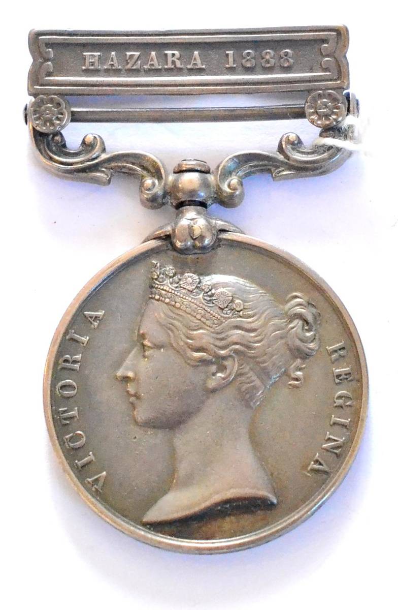 Lot 43 - An India General Service Medal, 1854, awarded to 1043 Pte.G.Nunn 1st Bn. Suffolk R., with clasp...