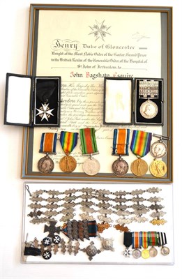 Lot 51 - A Family Group of First and Second World War Medals, comprising a British War Medal and Victory...