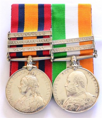 Lot 62 - A Queen's South Africa Medal, 1899, with three clasps CAPE COLONY, ORANGE FREE STATE and TRANSVAAL