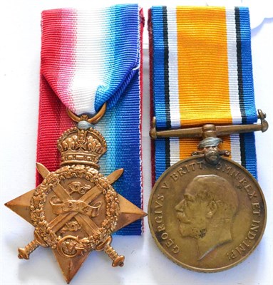 Lot 74 - A 1914 ";Mons"; Star, awarded to 13731 PTE H.G.GRIME. R.A.M.C.; a British War Medal in Bronze,...