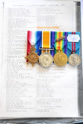 Lot 80 - A First World War Group of Four Medals, awarded to 298 Q.M.SJT (later A.W.O.CL.1) J.M.SINCLAIR....