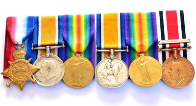 Lot 83 - A First World War Trio, awarded to 128745 GNR.J.MAYNARD. R.A., comprising 1914-15 Star -...