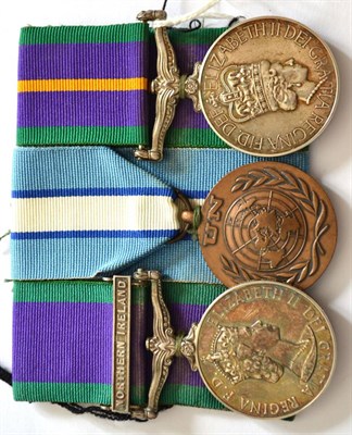 Lot 89 - An Accumulated Campaign Service Medal Trio, to 24657730 PTE. N.J.W. GOUDIE KINGS OWN BORDER,...