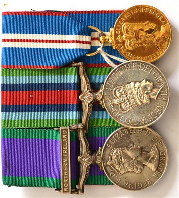 Lot 90 - An Operational Service Medal Trio, to 25047821 PTE. A. BATESON PWO, comprising General Service...