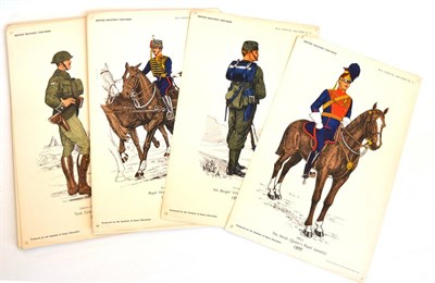 Lot 130 - A Collection of Forty, Institute of Army Education, British Military Uniforms Lithographed...