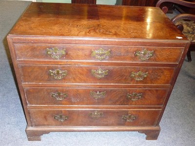 Lot 508 - A George III Mahogany Straight Front Four Drawer Chest of Drawers, late 18th century, the...