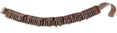 Lot 149 - A Scarce Boer War Leather Bandolier, for fifty rounds, with four large flaps and two smaller flaps