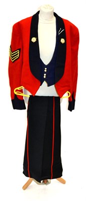 Lot 176 - A Mess Kit to Colour Sergeant Bolam, 1st Bn Coldstream Guards, comprising scarlet jacket with black