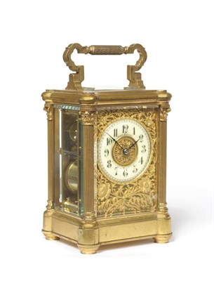 Lot 511 - A Gilt Brass Striking Carriage Clock, retailed by Mappin Brothers, Regent Street W and 66 Cheapside