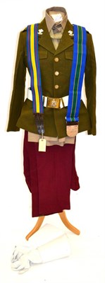 Lot 178 - A No.2 Dress Uniform to the Royal Hussars, comprising a khaki tunic with staybrite collar...